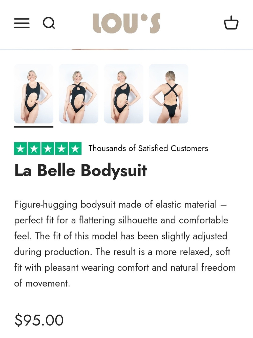 La Belle Bodysuit - Black